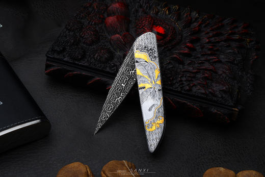 三希堂  现代刀系列  瑞鹤祥龙  未开刃 商品图6