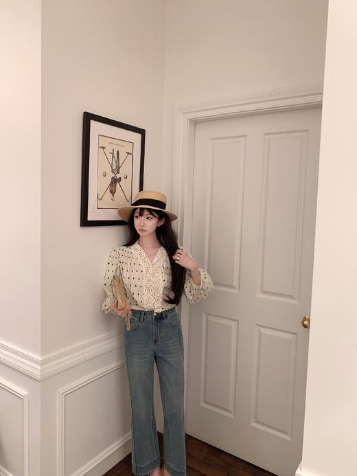 金蘑菇菇 少女感早春指南 浅春系直筒牛仔 / 不挑腿型浅色牛仔裤 商品图8