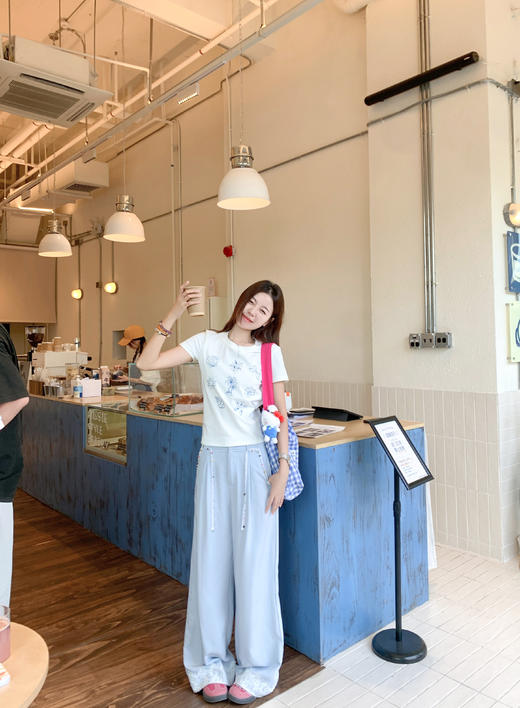 【169元任选2件】最后一波现货！小众甜美宽松抽绳百搭阔腿裤 商品图6