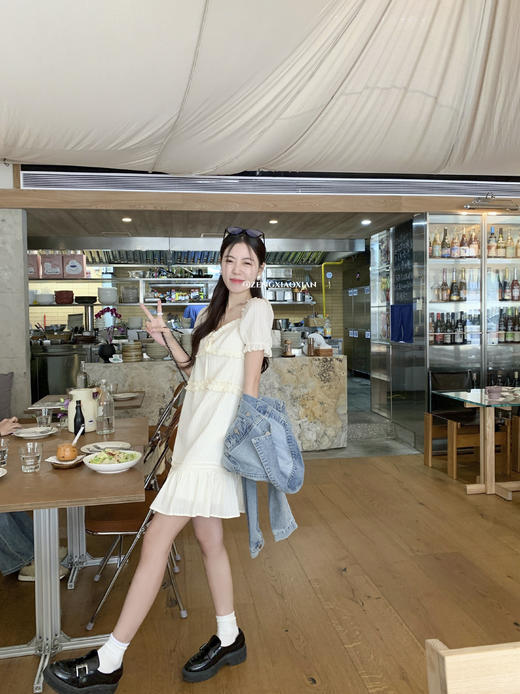 【189元任选2件】最后一波现货！【甜心玛丽】米杏色连衣裙 商品图5