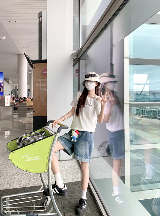 【149元任选2件】最后一波现货！韩系卷边设计浅色牛仔短裤 商品图7