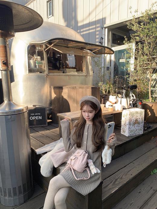 金蘑菇菇  少女时期·全羊毛手作绞花/100wool 少女老钱开衫 商品图0