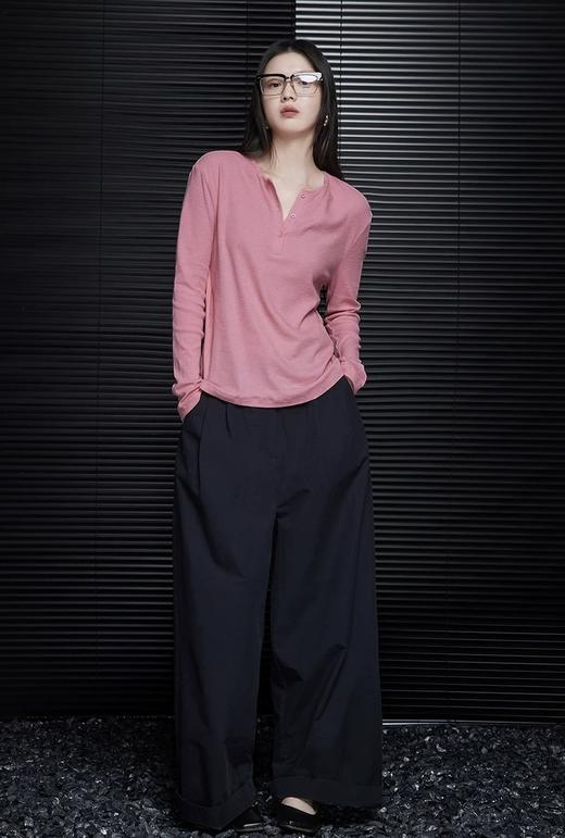 直发【JS3692836 】进口优可丝~ 树莓粉长袖气质针织衫上衣 商品图5