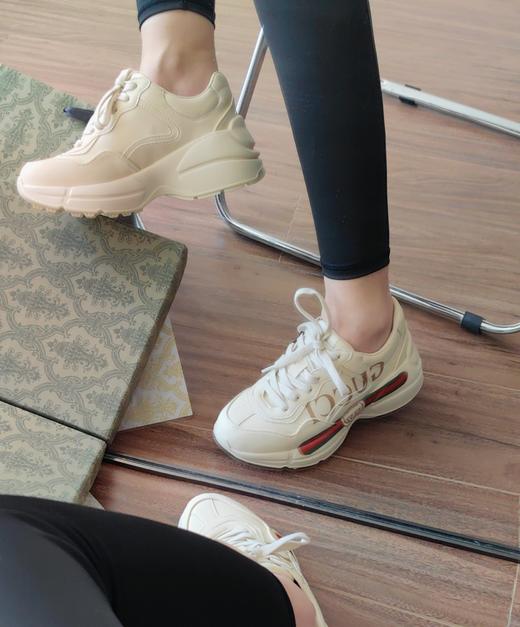 男女同款自留GU里外全皮字母增高老爹鞋 商品图4