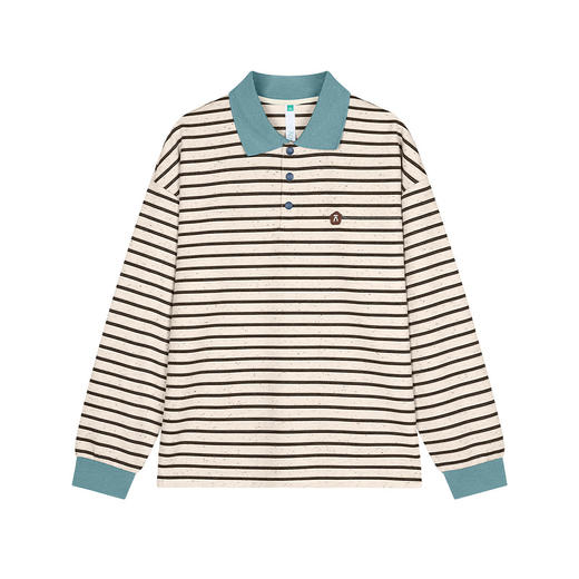 【秋上新】ACMEITEM爱棵米-女士翻领条纹T恤GAG2240372E 商品图4