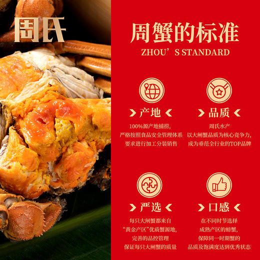 【绮】礼遇周氏大闸蟹礼券套餐中国好蟹888型 商品图2