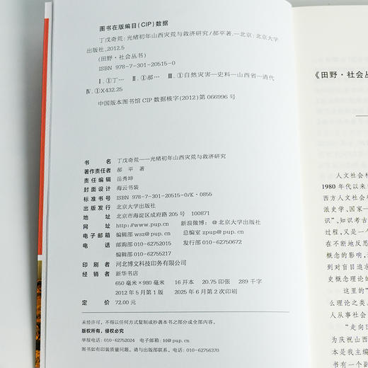 丁戊奇荒 : 光绪初年山西灾荒与救济研究 商品图7