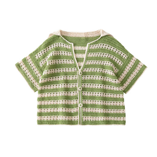 苏苏姐家林蔓翻领上衣手工DIY亚麻蕾丝钩针衣服毛线团自制材料包 商品图4