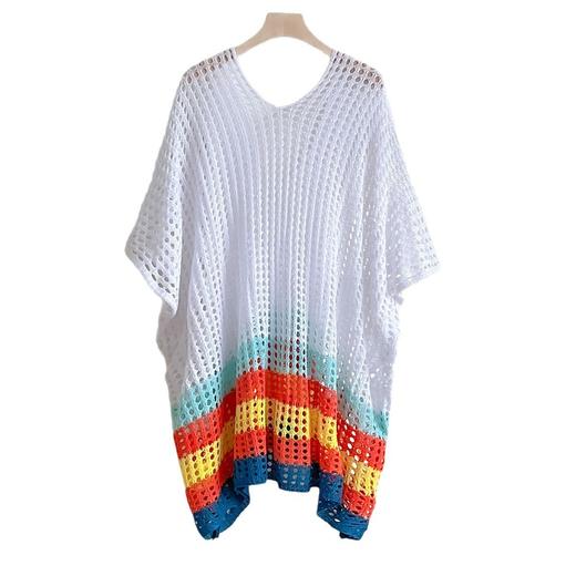 雀说 针织披肩女镂空流苏披风外搭 商品图6