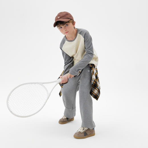 【糯糯绒】马克珍妮男女童轻暖舒适运动T恤2025年秋装新款551717 商品图3