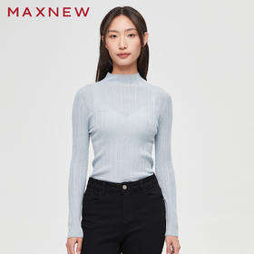 【门店同款】马恩MAXNEW女装秋冬毛衫百搭针织内搭高领长袖纯色内