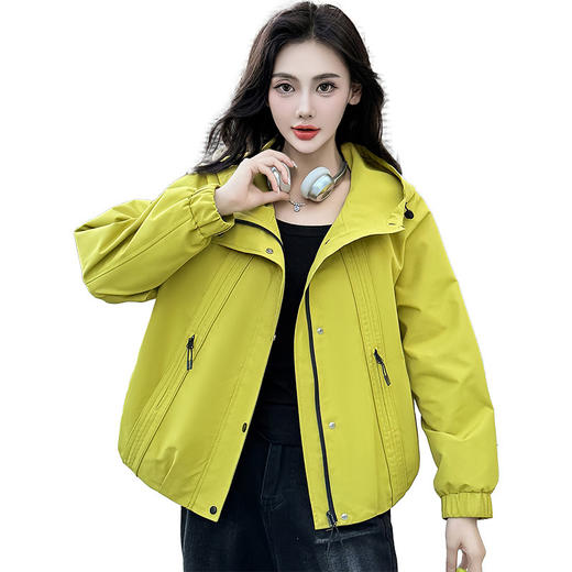 QYM 5927-Y连帽宽松休闲夹克上衣外套 商品图4