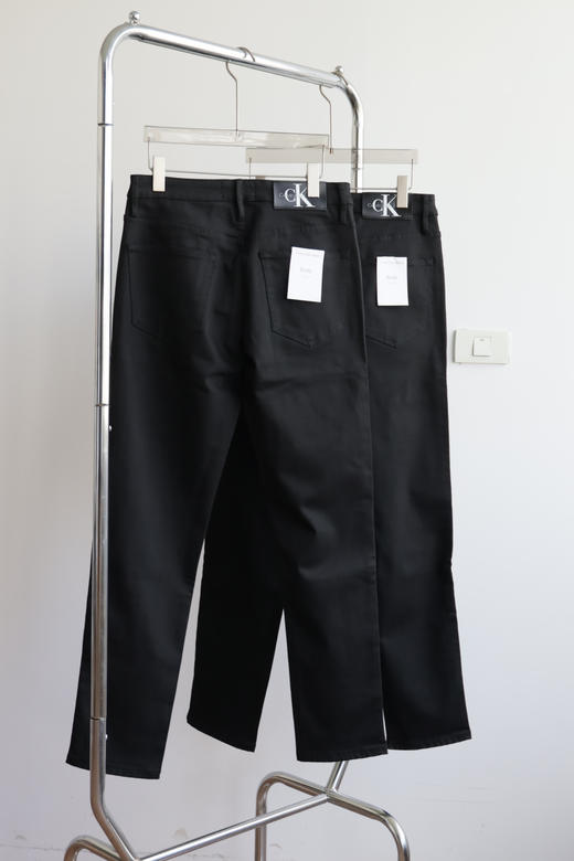 西K 秋季新款 黑色棉弹混纺 小直筒牛仔长裤 NZK245 商品图4