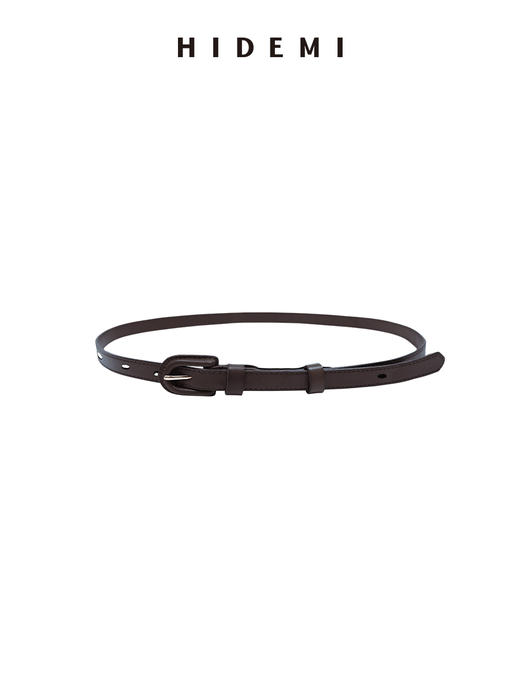 HIDEMI 进口头层牛皮帅气手工包皮扣复古百搭腰带皮带 商品图10