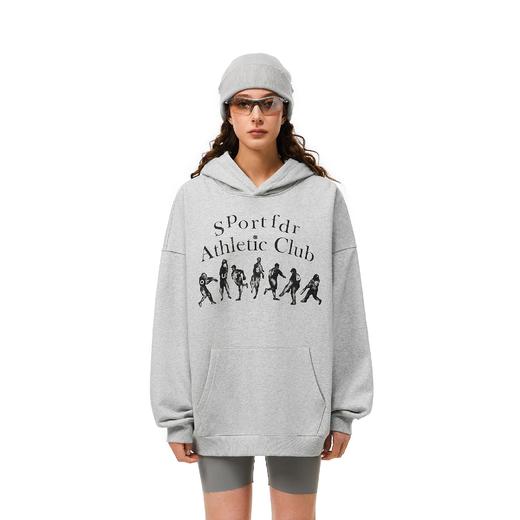 FDR官方店 棒球动态人影印花连帽卫衣男女秋季情侣装宽松上衣帽衫 商品图0