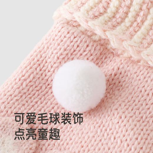 【商场同款】英氏女童手套冬季甜美可爱小兔子粉嫩萌舒适保暖新款 商品图2