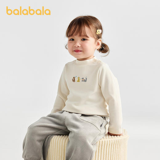 巴拉巴拉童装宝宝t恤小高领打底衫秋冬2025新款上衣 商品图1