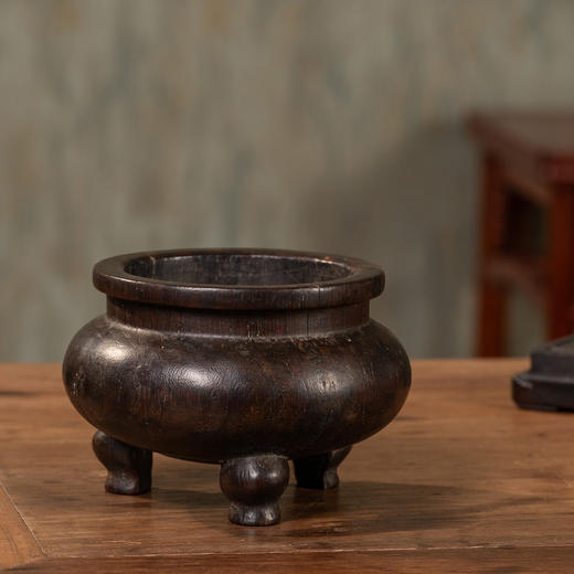 清	木雕三足鬲式炉 商品图1