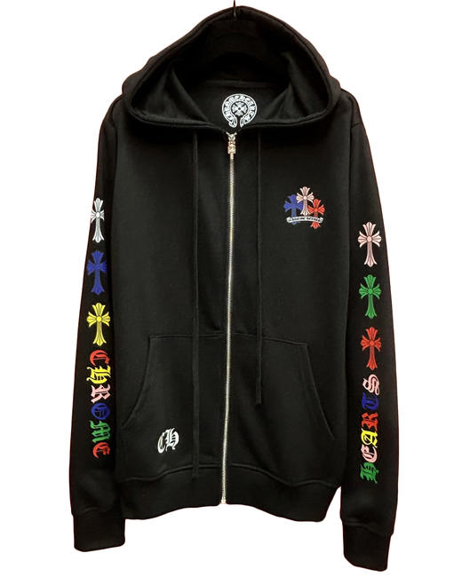 中性款十字架印花卫衣连帽外套009 商品图0