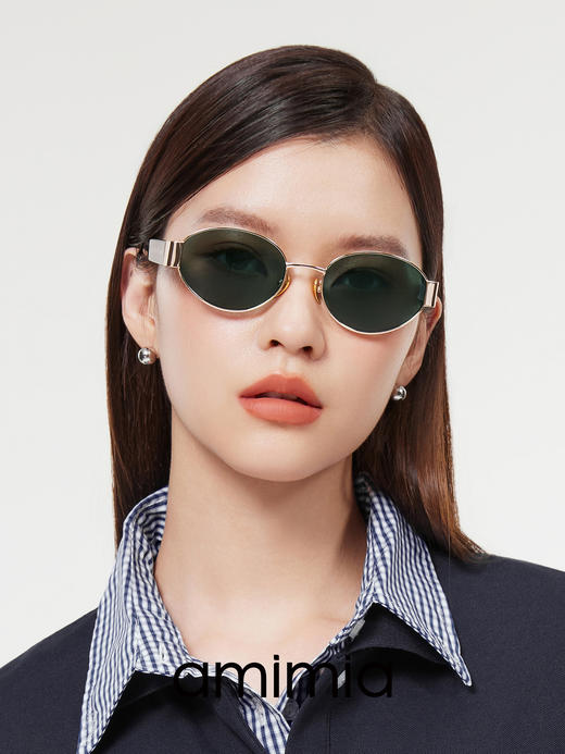 【单向好物推荐 】amimia·RICH 椭圆钛金属太阳镜 商品图3