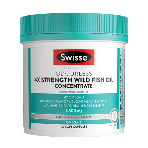 Swisse斯维诗 4倍高浓度深海鱼油胶囊1800mg omega3 DHA+EPA rTG型120粒 商品图7