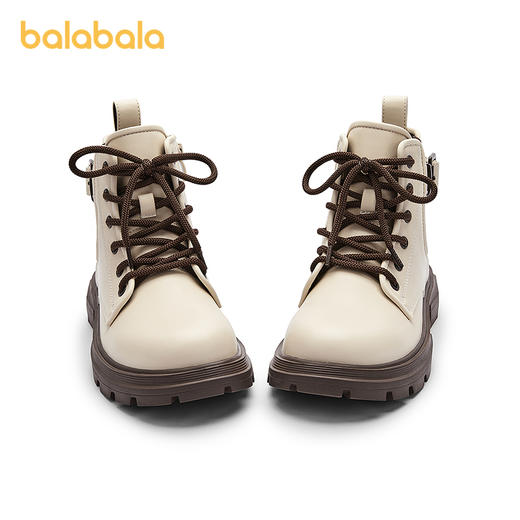 巴拉巴拉童鞋儿童靴子马丁靴女童秋冬防滑短靴复古英伦风鞋子潮流 商品图4