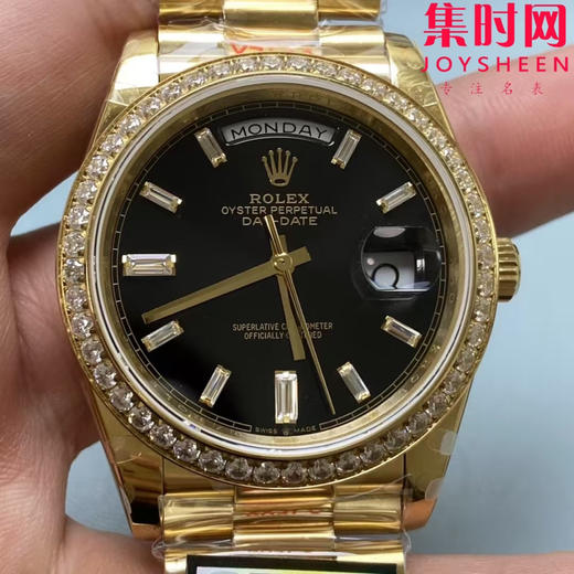 【钻圈款】QF配重版 重量180克+ 劳力士星期日历型系列 日志40mm 黑冰糖DD 商品图1