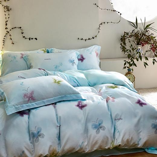 高支棉莱赛尔天丝贡缎纯色印花系列高端礼盒四件套G110500001 商品图3