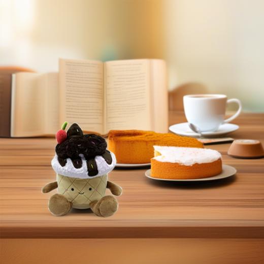 英国WARMIES 巧克力草莓甜筒毛绒玩具可加热抱枕 商品图2