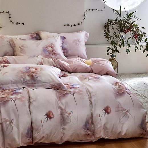 高支棉莱赛尔天丝贡缎纯色印花系列高端礼盒四件套G110500001 商品图0