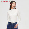 【门店同款】马恩MAXNEW女装素色长袖T恤秋冬高领内搭上衣纯色保 商品缩略图1