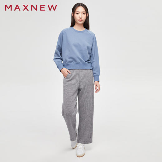 【门店同款】马恩MAXNEW女装秋冬圆领卫衣宽松百搭时尚纯色大码无 商品图4