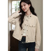 鹿向南「索娅风拂」设计感米白色立领工装短外套女秋季巨显瘦上衣 商品缩略图1