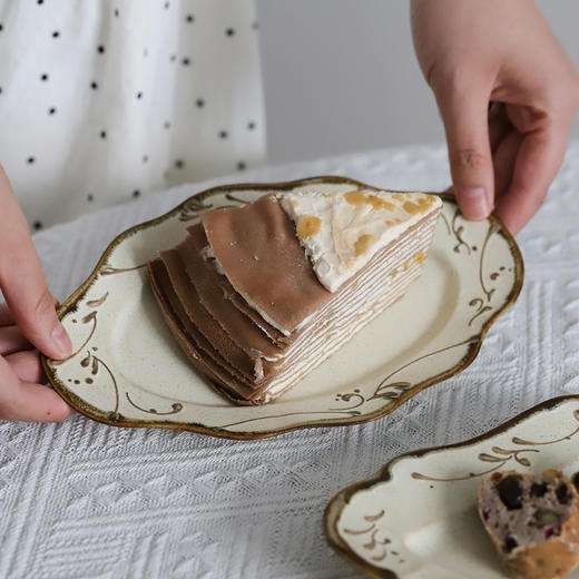 【釉料升级】崧 凤慈 琥珀釉系列 高足 手握咖啡杯 盘 日用 咖啡 茶具 商品图2