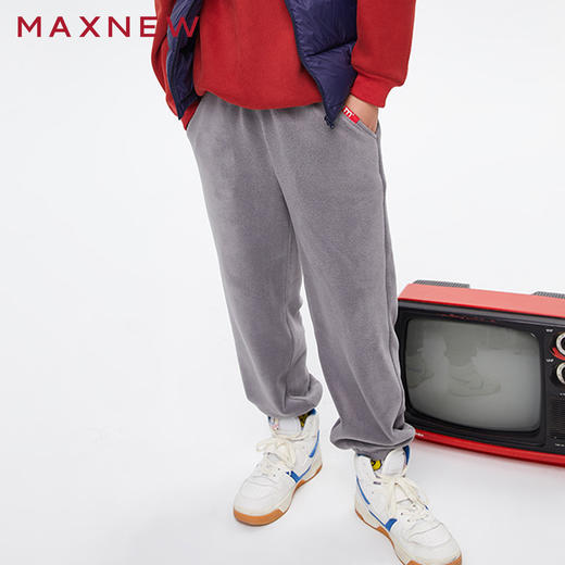 【门店同款】马恩MAXNEW童装秋冬男童奥粒绒针织长裤加厚束脚卫裤 商品图2