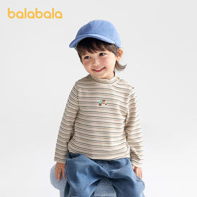 巴拉巴拉童装宝宝t恤小高领打底衫秋冬2025新款上衣
