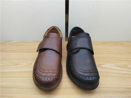 豪行秋冬新款22346281真皮复古休闲低跟女鞋单鞋皮鞋 商品图1