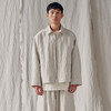 山也 郝 和纸亚麻拼接袖夹克外套 商品缩略图0