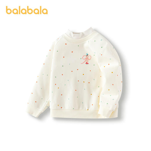 巴拉巴拉童装儿童卫衣女童秋冬装拼色假两件上衣加绒内搭甜美潮流 商品图2