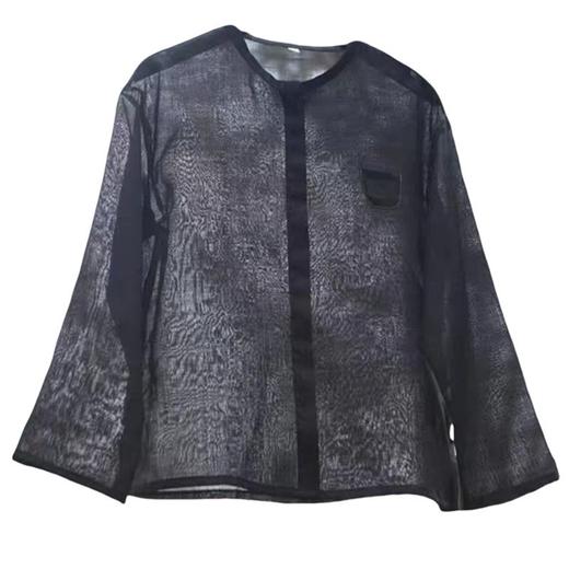 轻柔苎麻衬衣，文艺复古开衫防晒衬衫休闲清透大码中式GYD-A0211 商品图4