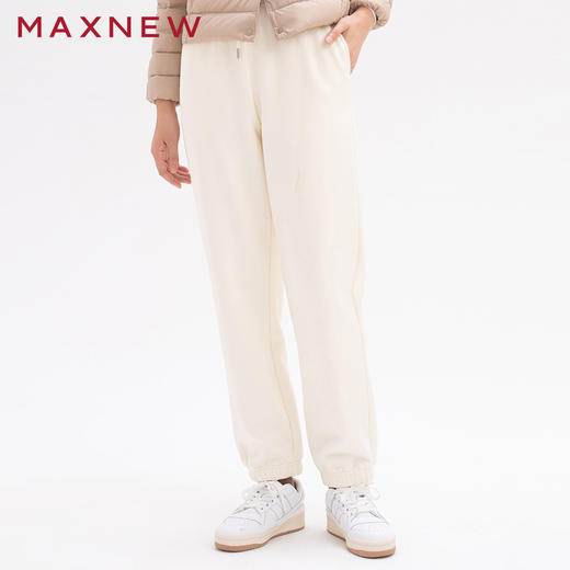 【门店同款】马恩MAXNEW女装针织长裤束脚裤宽松秋冬休闲百搭小个 商品图1