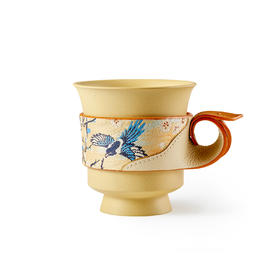 “鹊起云端”紫砂锦托杯