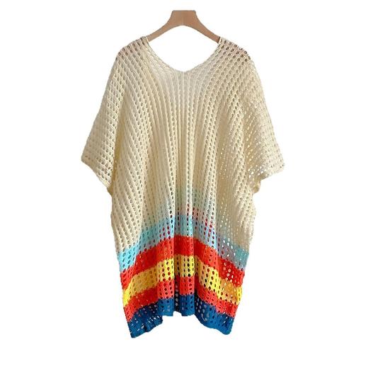 雀说 针织披肩女镂空流苏披风外搭 商品图11