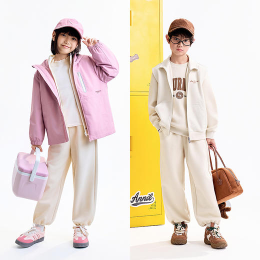 【实体店同款】男女童全腰针织单裤秋季新款安奈儿童装AM536116 商品图3