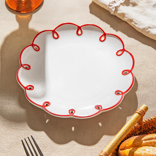 摩登主妇釉下彩甜品蛋糕盘陶瓷法式餐具早餐盘精致下午茶点心盘子 商品图2