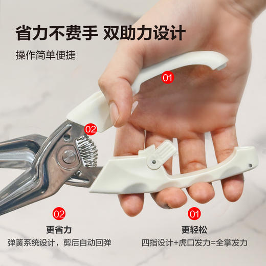 【IP联名】大白兔IP联名多功能厨房剪刀奶油白色 商品图2