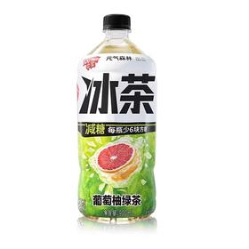 元气森林 冰茶减糖葡萄柚绿茶茶饮料 900ml/瓶