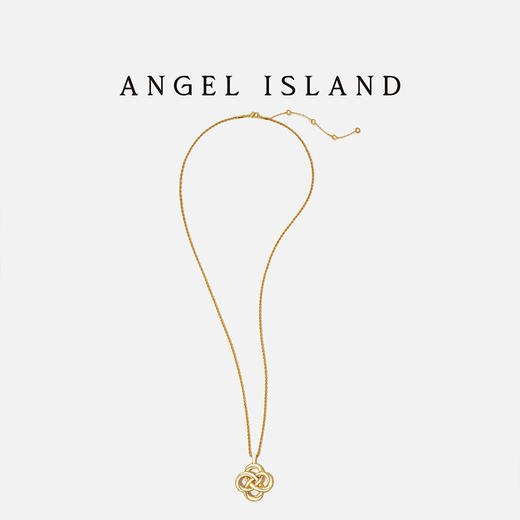 ANGEL ISLAND「蜜霜」平安结奶油滴釉长款项链 商品图3