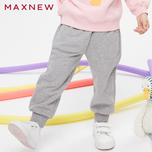 【门店同款】马恩MAXNEW童装秋冬女童加厚束脚卫裤运动冬季保暖纯 商品图2