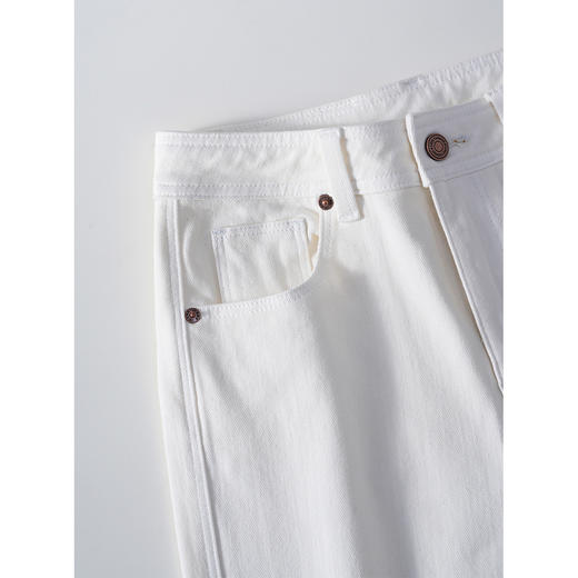 「自」全新升级【铂金会员183/天猫239/差价56】(11051)洛诗琳复古四面弹牛仔裤2025秋季新款高腰直筒显瘦喇叭裤女 商品图2